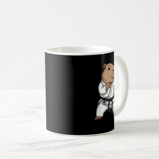 Mug Martial Arts Capybara Funny Karate Taekwondo Jiu J (Devant droit)