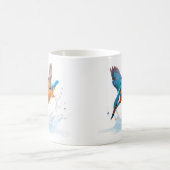 Mug Martin-pêcheur plongeur Art de faune vibrant (Centre)