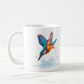 Mug Martin-pêcheur plongeur Art de faune vibrant (Gauche)