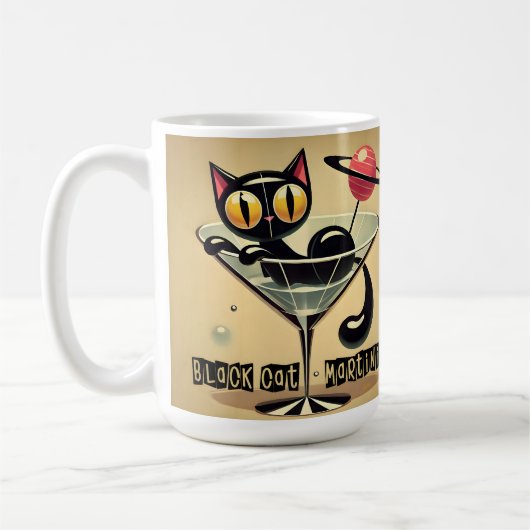 Mug Martini Black Cat Futuriste Atomique Espace (Gauche)