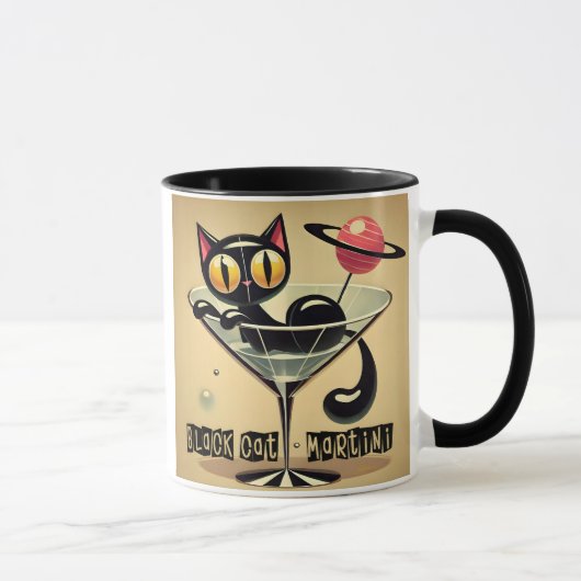 Mug Martini Black Cat Futuriste Atomique Espace (Droite)