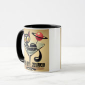 Mug Martini Black Cat Futuriste Atomique Espace (Devant gauche)
