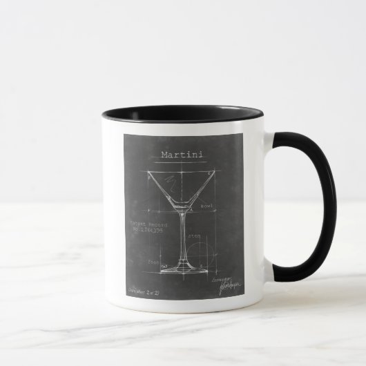 Mug Martini noir et blanc Plan directeur (Droite)