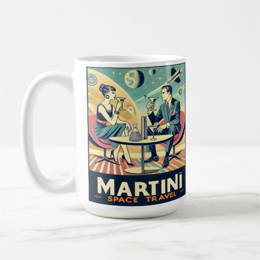 Mug Martini Space Travel Affiches de l'équipage de con (Gauche)