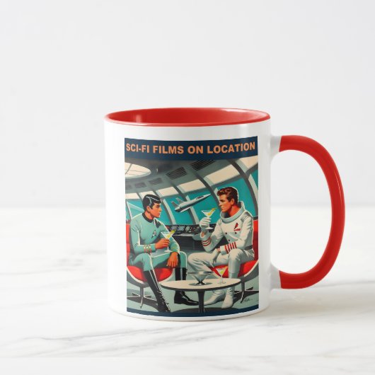 Mug Martini Space Travel Poster Films Sci-Fi Dans L'Es (Droite)