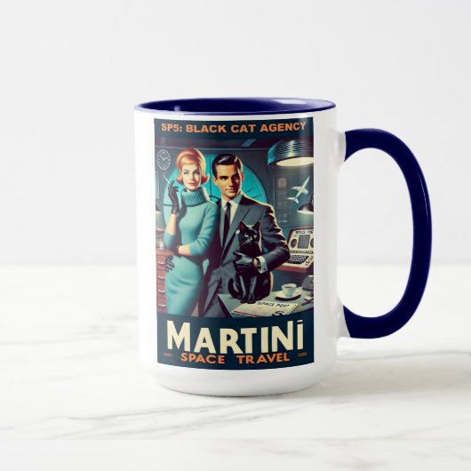 Mug Martini Space Travel Poster SP5 : Agence de Chat N (Droite)