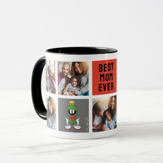 Mug MARVIN LE MARTIAN™ | Maman Photo Collage (Devant gauche)