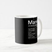 Mug MARVIN Nutrition Funny Anniversaire Nom personnali (Devant droit)