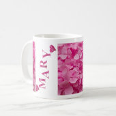 Mug "Mary" Cute Rose Spring Coeurs Floraux & Lettres (Devant gauche)