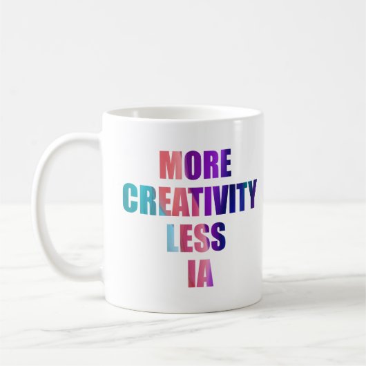Mug Más creatividad y menos inteligencia artificial (Gauche)