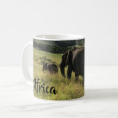 Mug Masai Mara du Kenya d'éléphants de l'Afrique (Devant gauche)