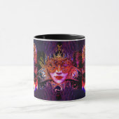 Mug Mascarade balle beauté visage masque art rose viol (Centre)