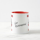 Mug Mascotte Badger PERSONNALISÉE | Red - Équipe du co (Centre)