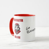Mug Mascotte Badger PERSONNALISÉE | Red - Équipe du co (Devant gauche)