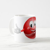 Mug Mascotte de boule de cricket (Devant gauche)