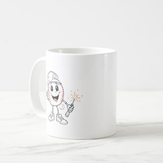 Mug Mascotte de sport ultime : bash le baseball (Devant gauche)