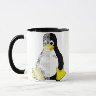 Mug Mascotte Tux demi-texte