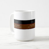 Mug masculin moderne nom brun/noir (Devant gauche)