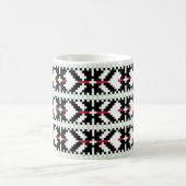 Mug Masculine Art populaire tribal letton noir et blan (Centre)