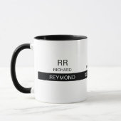 Mug Masculine Élégante Typographie Nom Noir (Gauche)