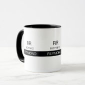 Mug Masculine Élégante Typographie Nom Noir (Devant gauche)
