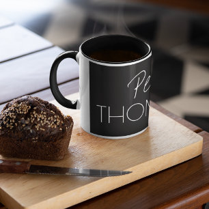 Mug Masculine Monogramme Noir