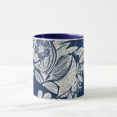 Mug Masculine Navy effet bleu Indigo Floral partout (Centre)