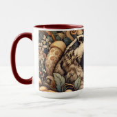 Mug Mashrooms de blaireau mignon couleurs naturelles b (Gauche)