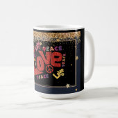 Mug Mashup Paix et Amour (Devant droit)