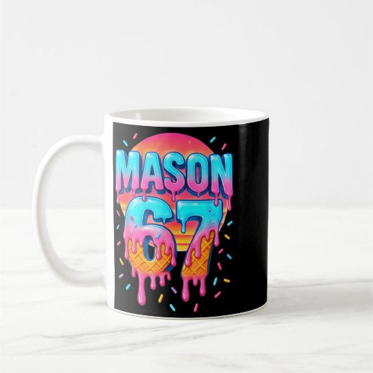 Mug Mason 67 Costume Ice Cream Baseball Drip 6 7 Meme (Gauche)