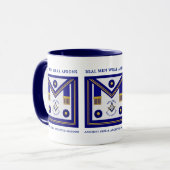 Mug Masonic Real Men Portent des tabliers MM (Devant gauche)