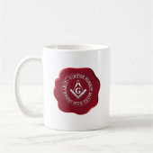 Mug Masonic sceau de cire (Gauche)