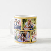 Mug Masonry Grid Jaune 8 photo Collage (Devant gauche)