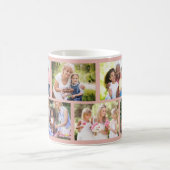 Mug Masonry Grid Soft Pink 8 Photo Collage (Centre)