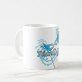 Mug Masque bleu de mardi gras (Devant gauche)