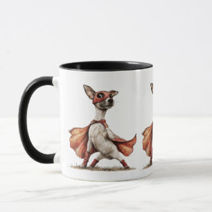 Mug Masque Cape de super-héros mignon Jack Russell Chi