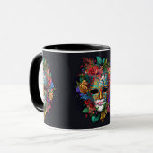 Mug Masque carnaval Floral Brésilien (Devant gauche)