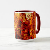 Mug Masque carnaval orange rouge décoloré (Devant droit)