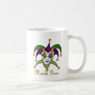 Mug Masque coloré Mardi Gras Jesters