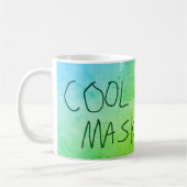 Mug Masque cool Original écriture manuscrite bleu et v (Gauche)