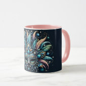 Mug Masque de bijoux à plumes Boho Masquerade (Devant droit)