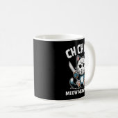 Mug Masque de chat Ch Ch Ch Meow Meow Drôle d'Hallowee (Devant droit)