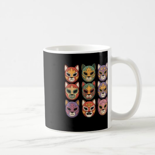 Mug Masque de chat de Lucha Libre drôle Masque de Gato (Droite)