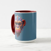 Mug Masque de chimpanzé orné (Devant gauche)