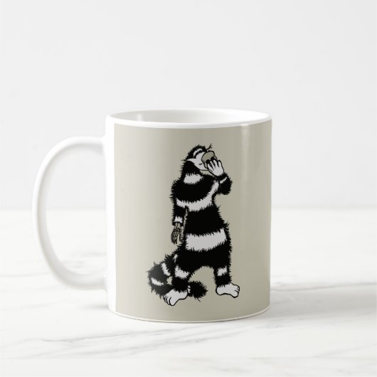 Mug Masque de crâne de chat bizarre gothique (Gauche)