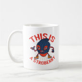 Mug Masque de fraise drôle Art de fruit masqué (Gauche)