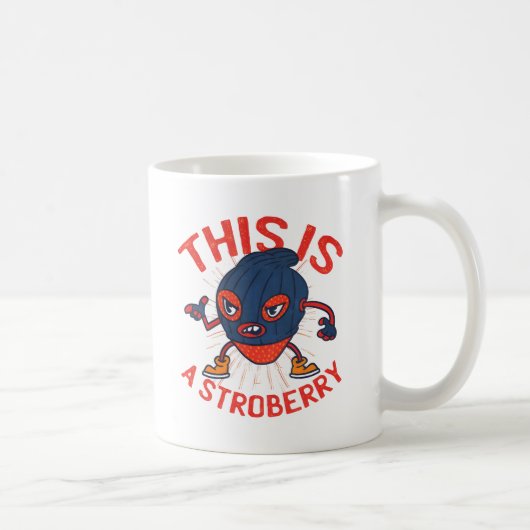 Mug Masque de fraise drôle Art de fruit masqué (Droite)
