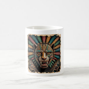 Mug Masque de guerrier Aztec Jaguar Art mexicain ant