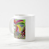 Mug Masque de plumes de Mardi Gras psychédélique (Devant gauche)