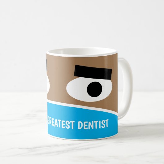 Mug Masque de visage comique le plus grand dentiste du (Devant droit)